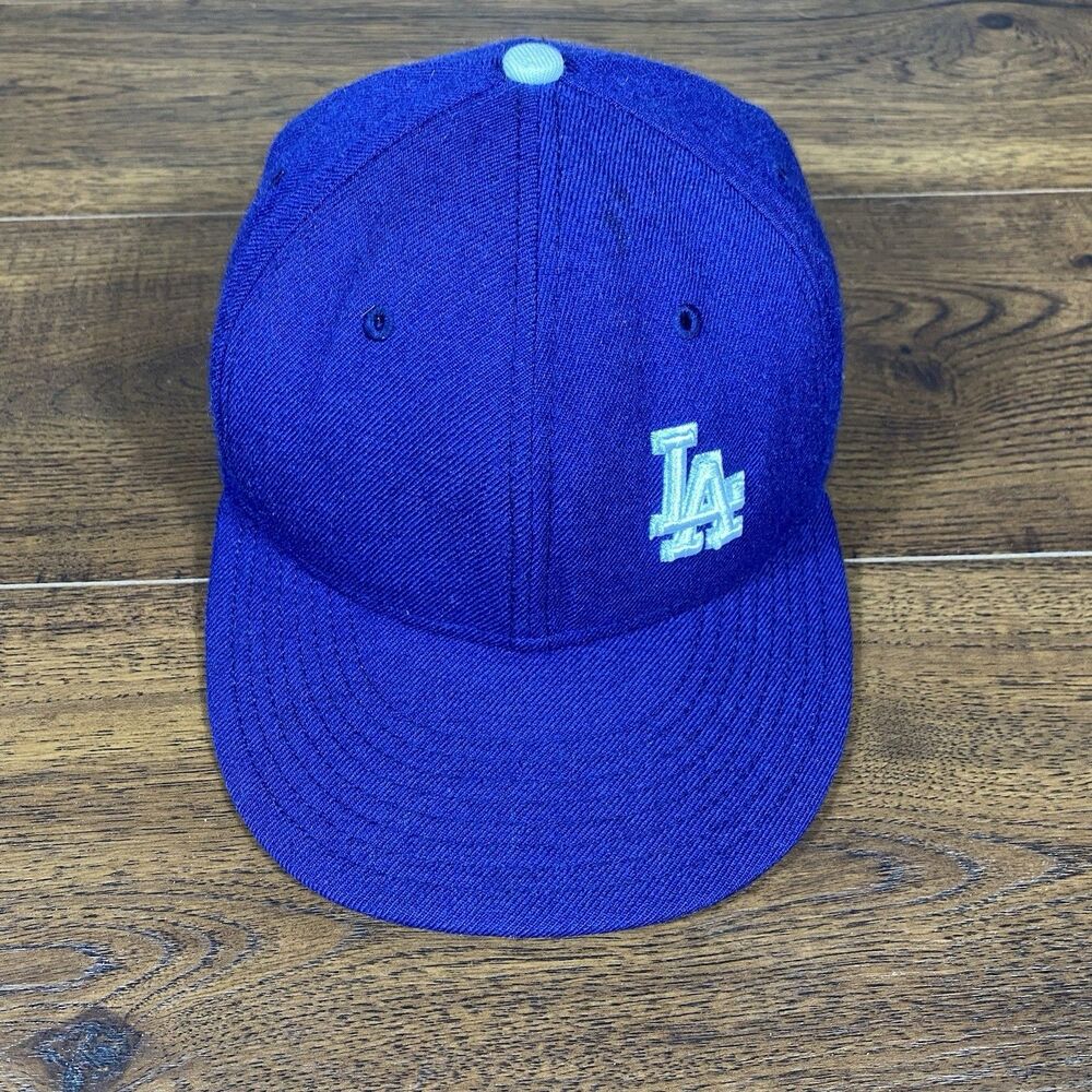 Vintage LA Dodgers New Era Wool Hat 59Fifty Size‎ 7 1/8 Fitted 5950 Cap Baseball